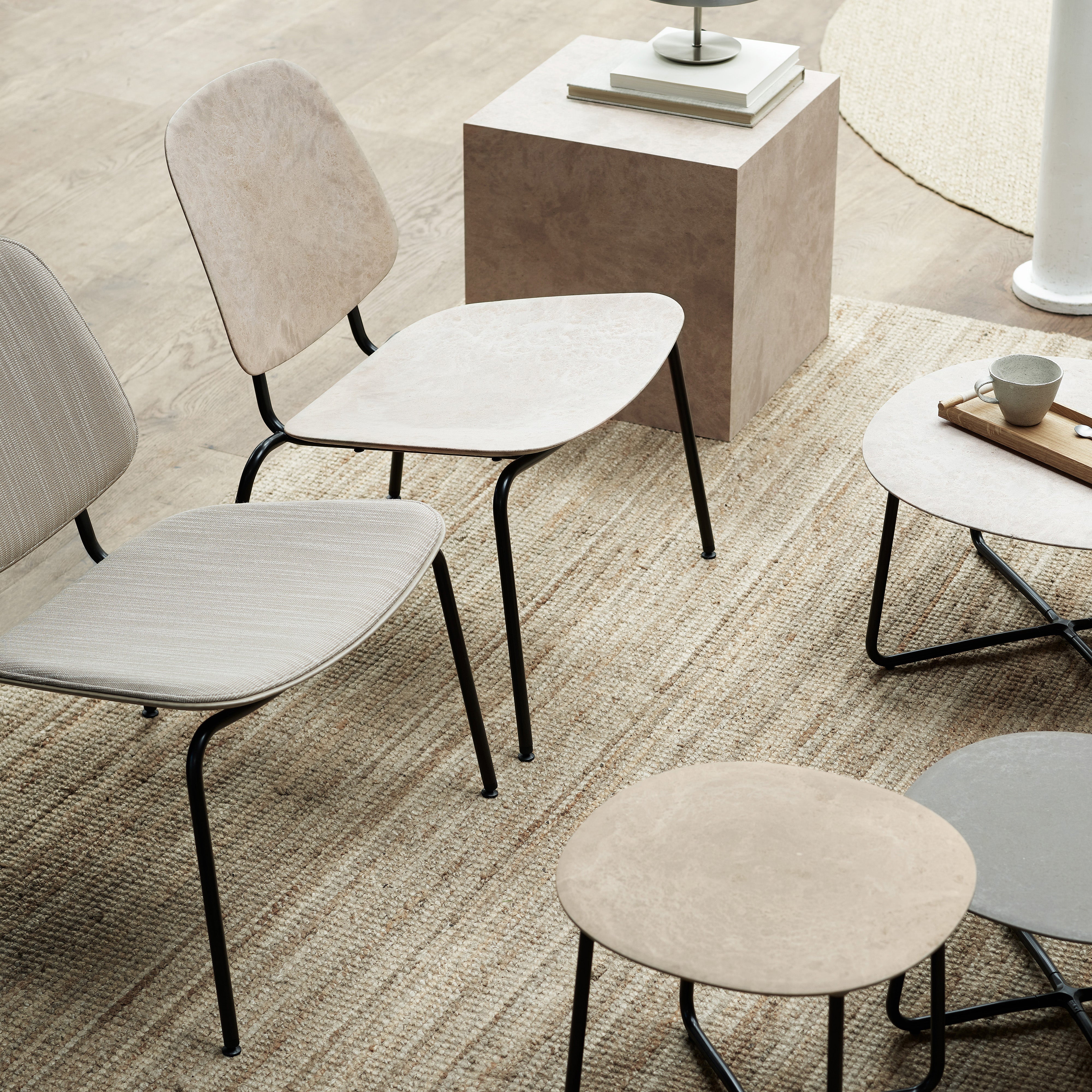 Compound Lounge Chair: Front Upholstered