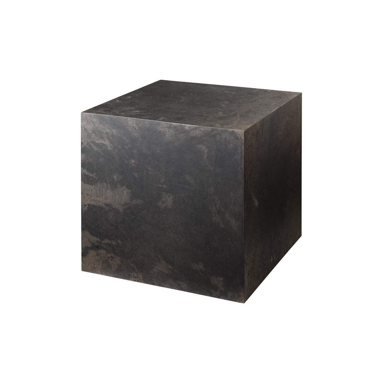 Mater Cube Side Table: Coffee Waste Black