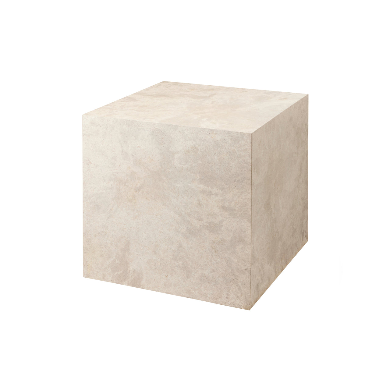 Mater Cube Side Table: Wood Waste Grey