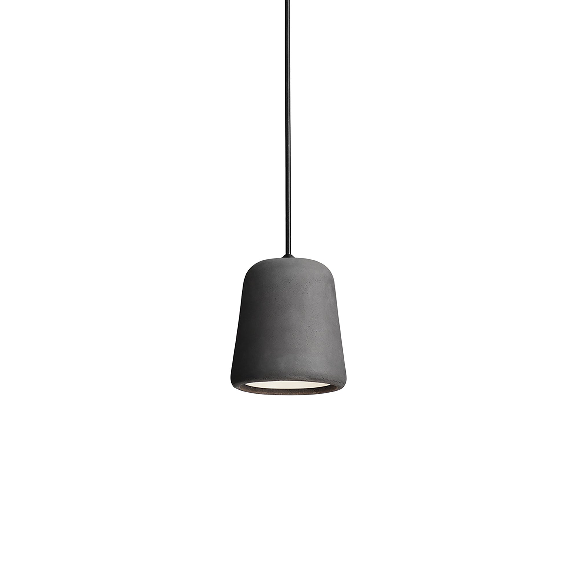 Material Pendant Light: Dark Grey Concrete + Black