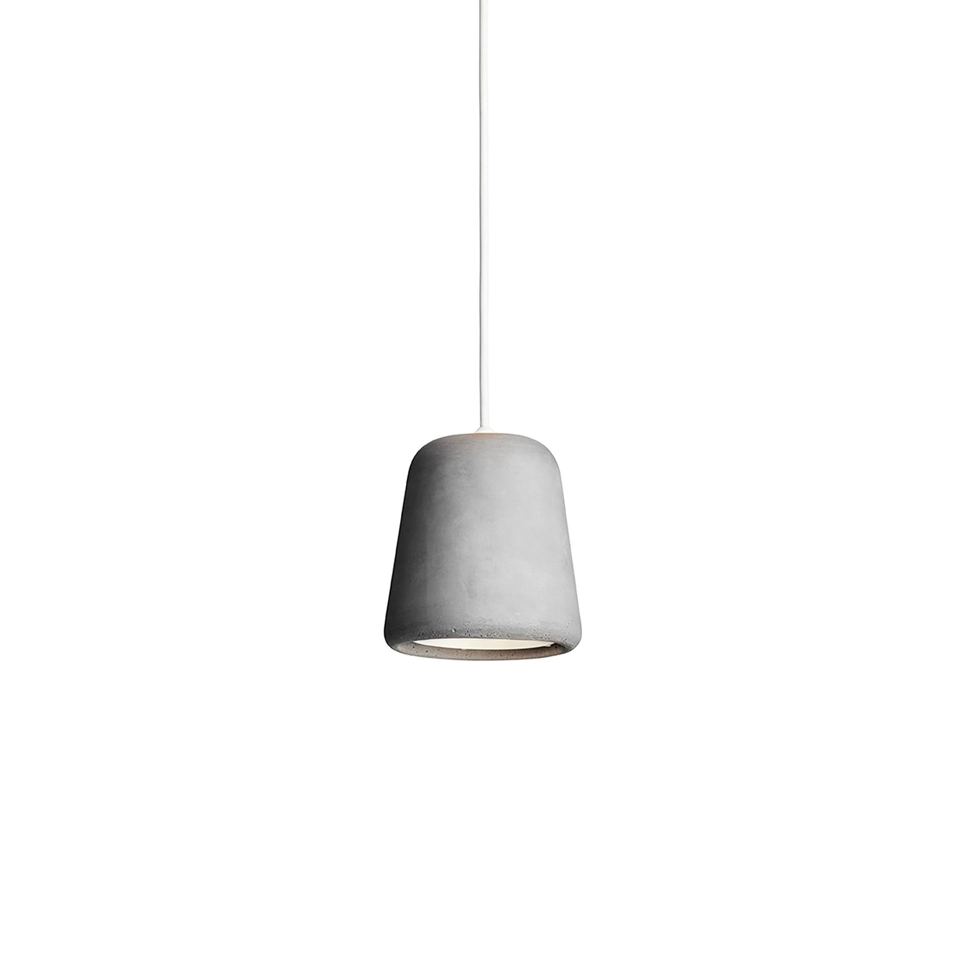 Material Pendant Light: Light Grey Concrete + White