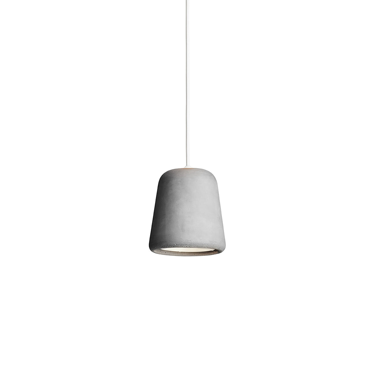 Material Pendant Light: Light Grey Concrete + White