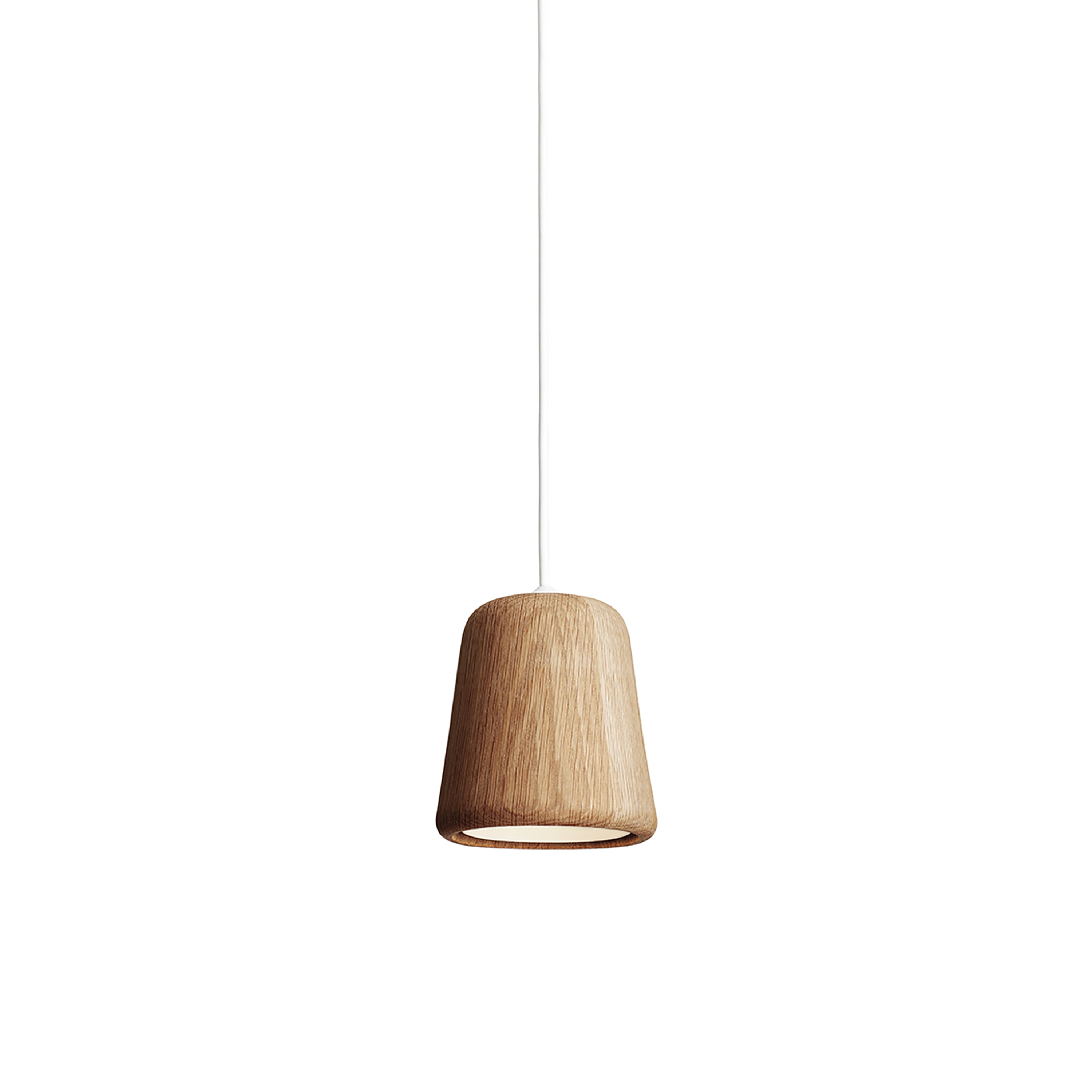 Material Pendant Light: Natural Oak + White