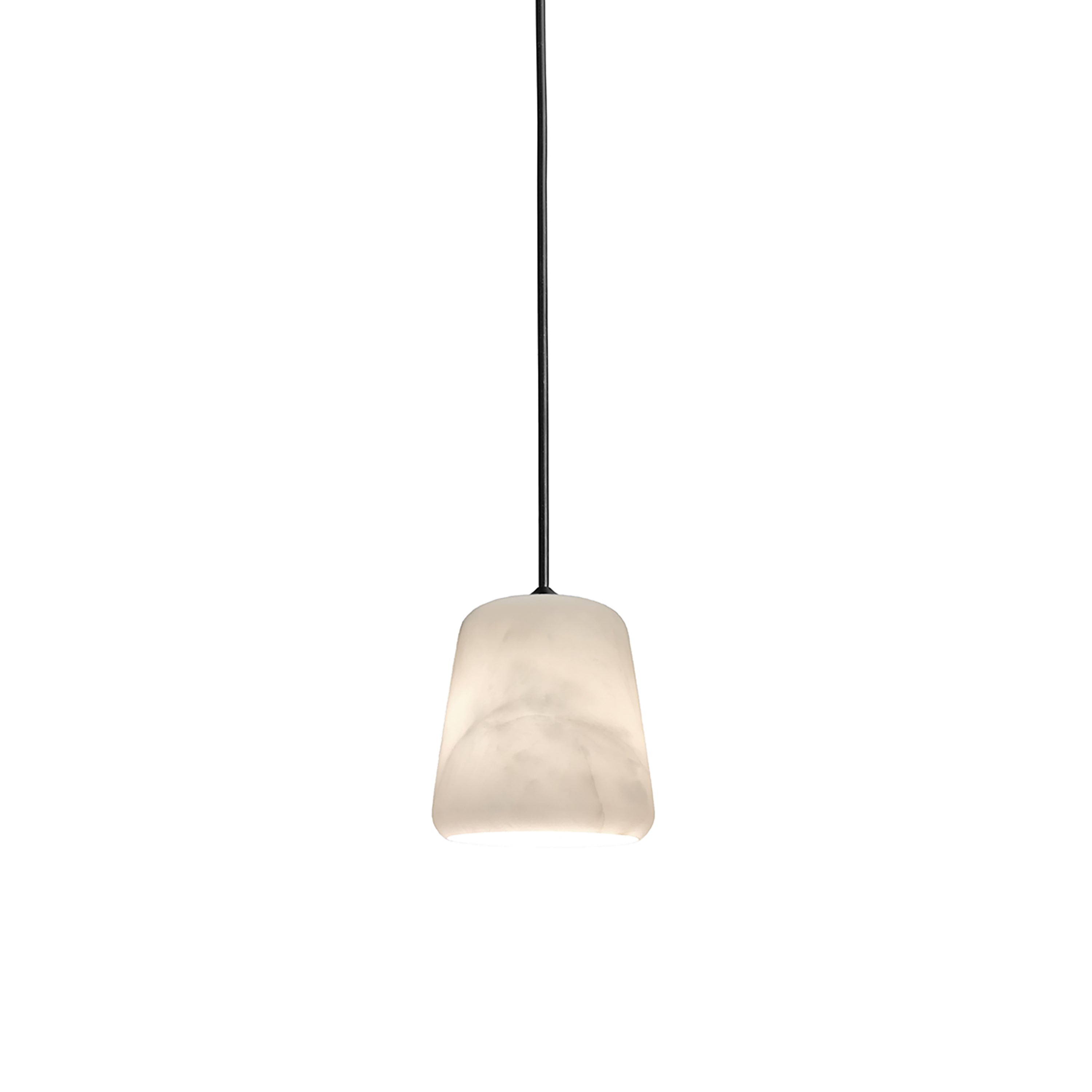 Material Pendant Light: The Black Sheep (White Marble)+ Black