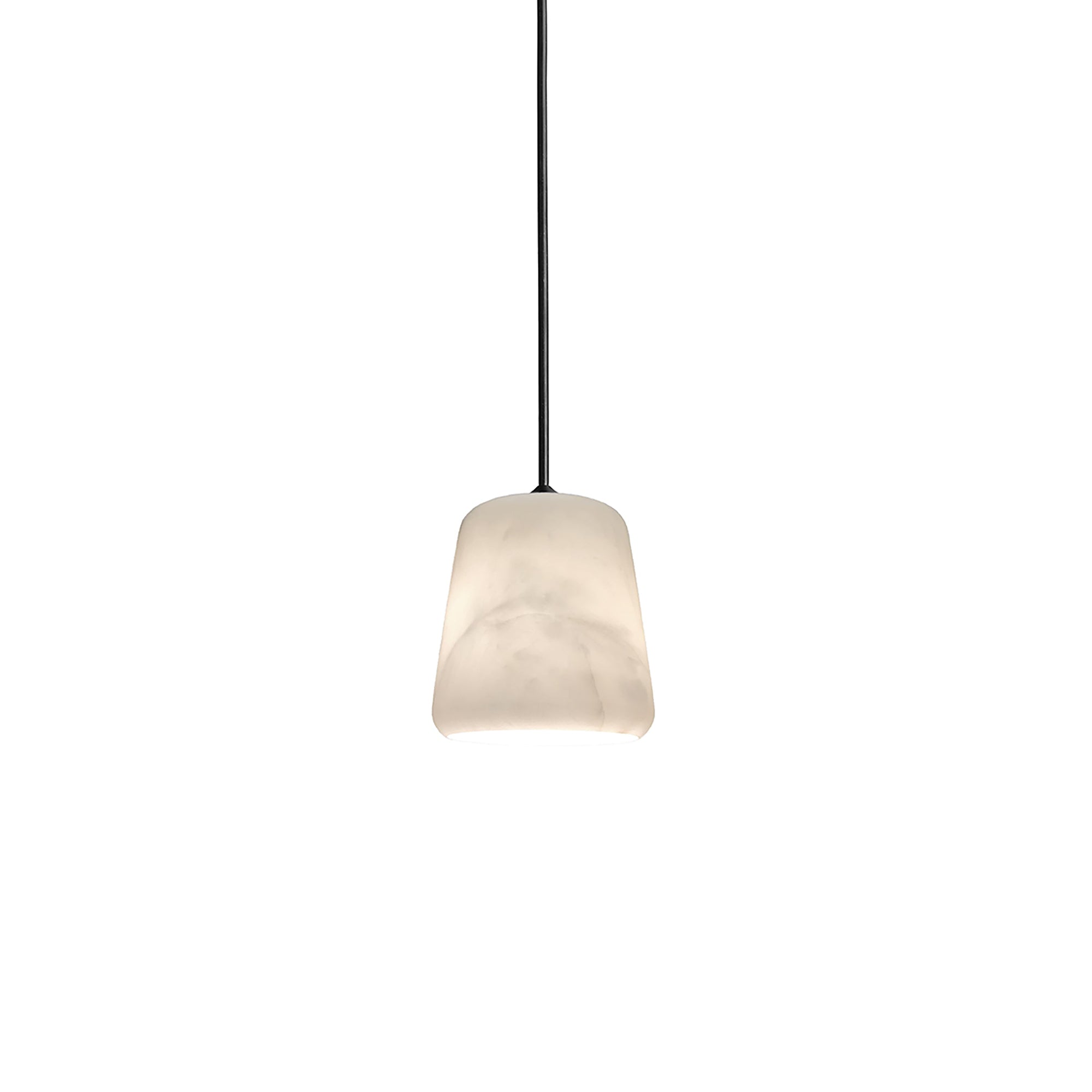 Material Pendant Light: The Black Sheep (White Marble)+ Black