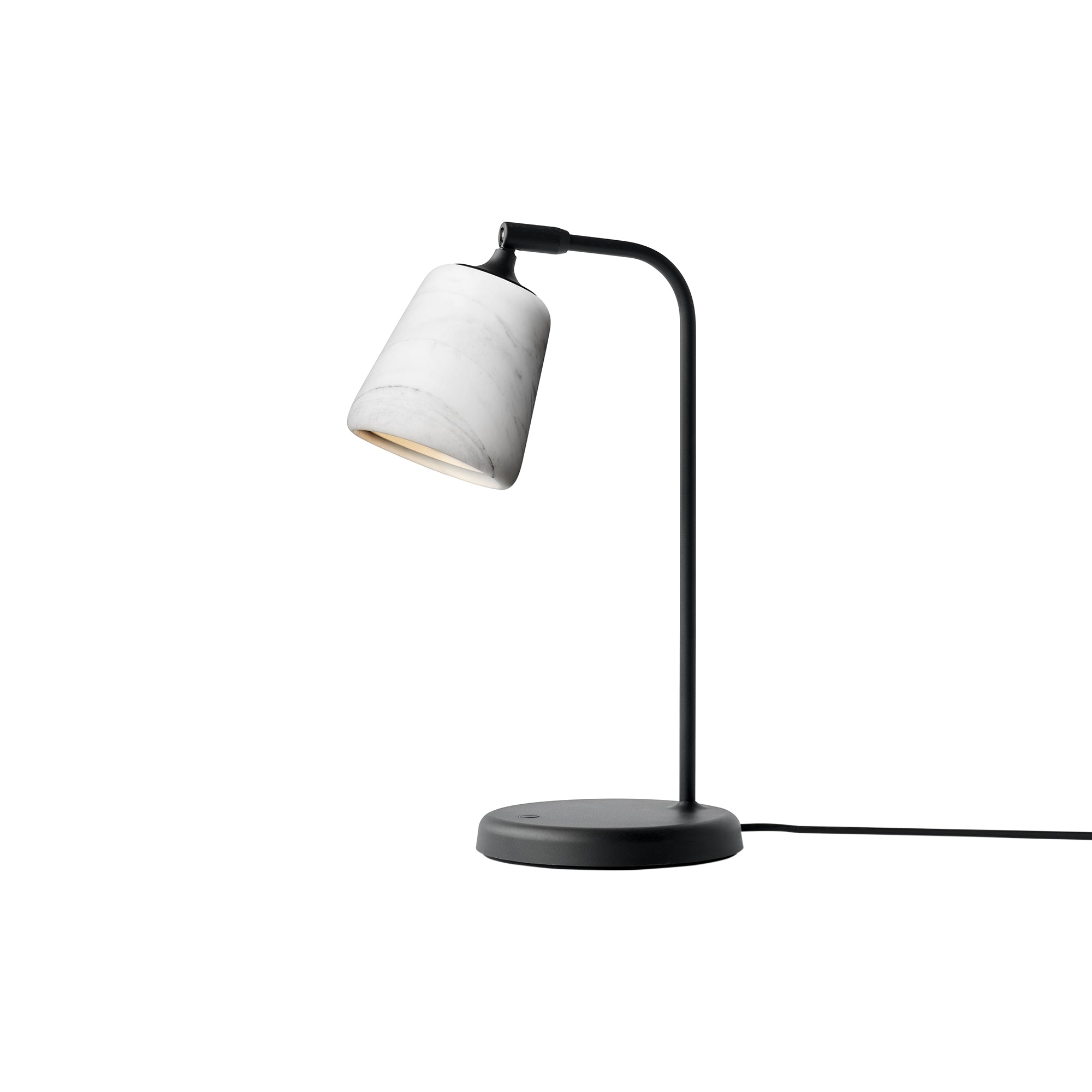 Material Table Lamp: White Marble