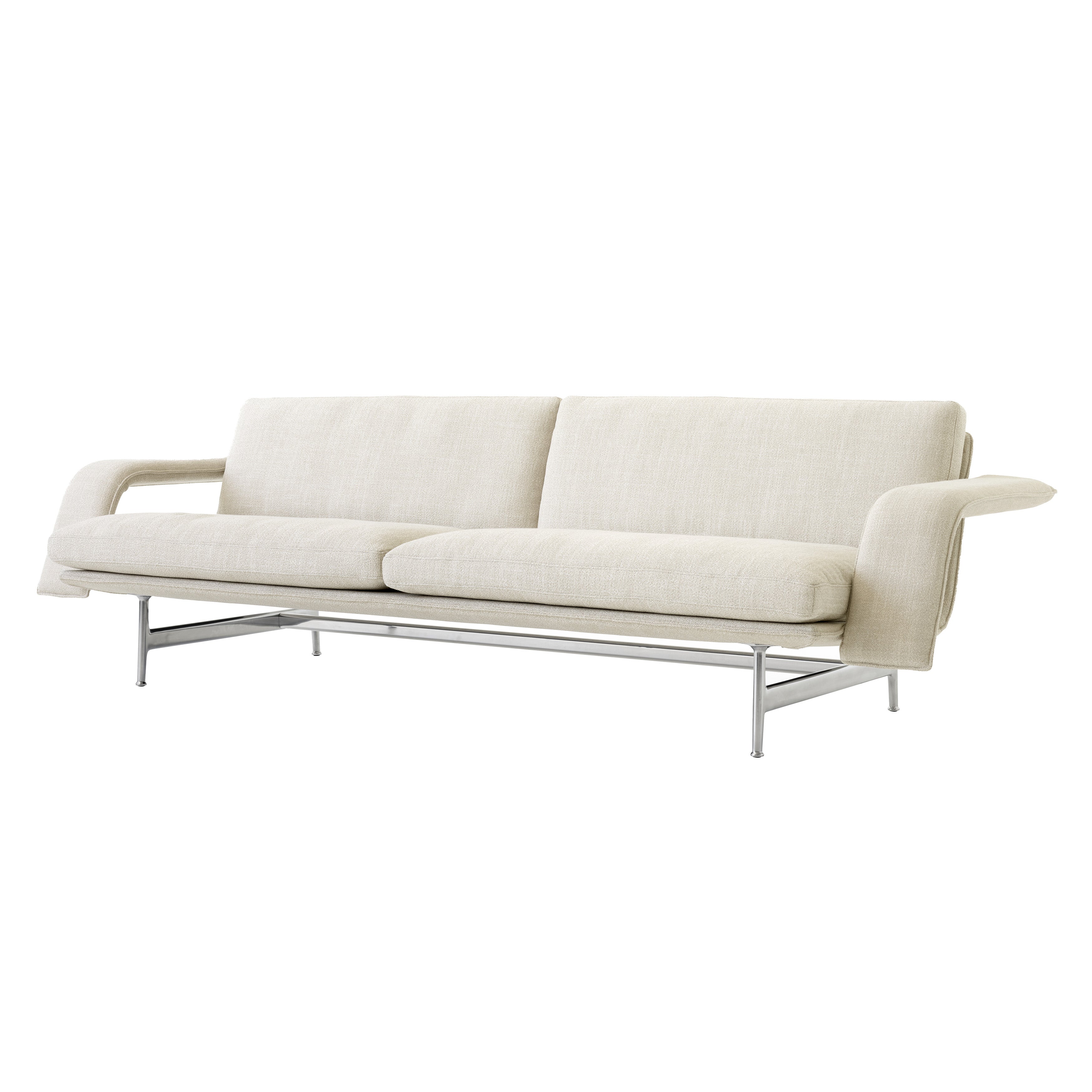 Meantime AV31 3 Seater Sofa: Polished Aluminum