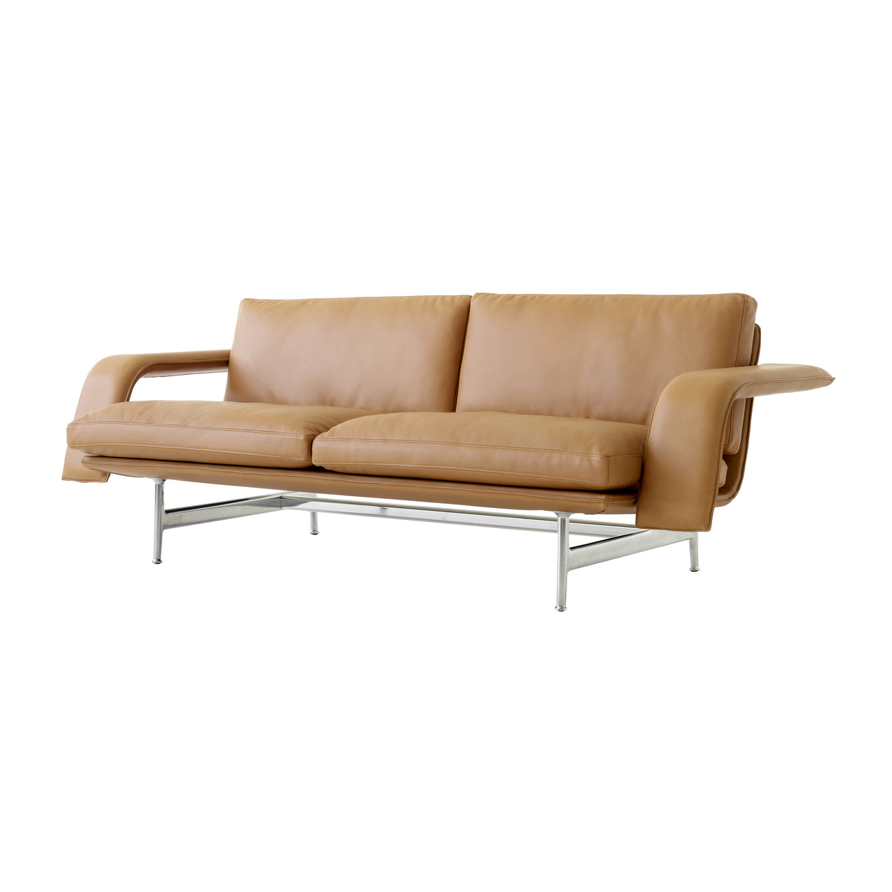Meantime 2 Seater Sofa: AV30 + Polished Aluminum