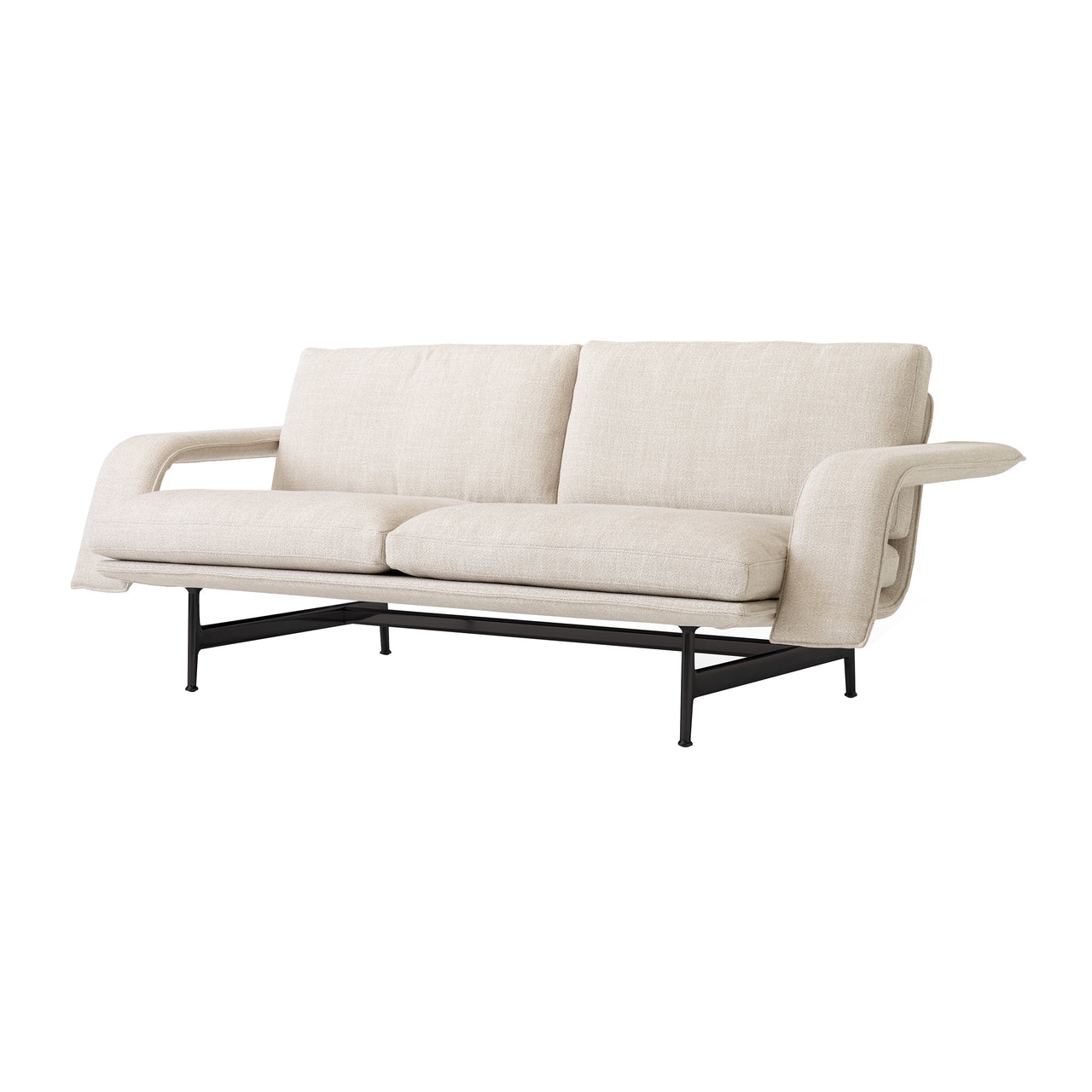 Meantime 2 Seater Sofa: AV30 + Warm Black