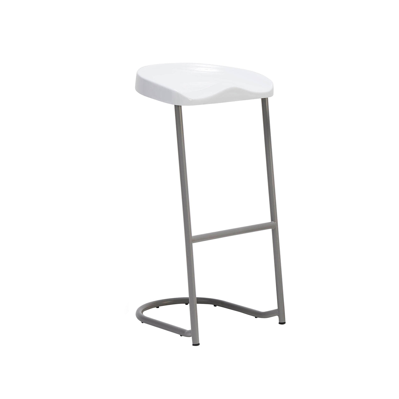 Heidi Stool: Stacking + Medium + White + Grey