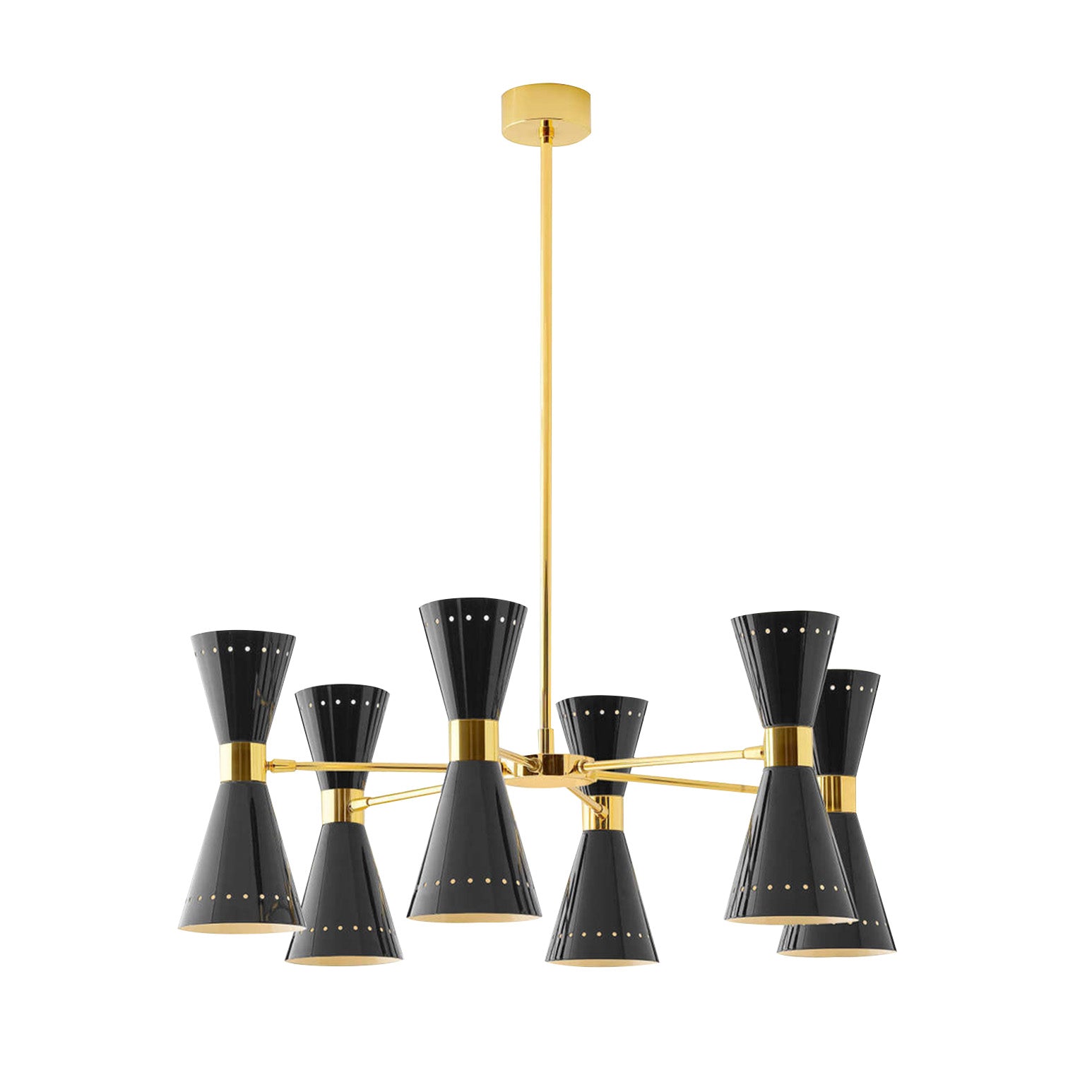 Megafono Suspension Lamp: 6 + Black