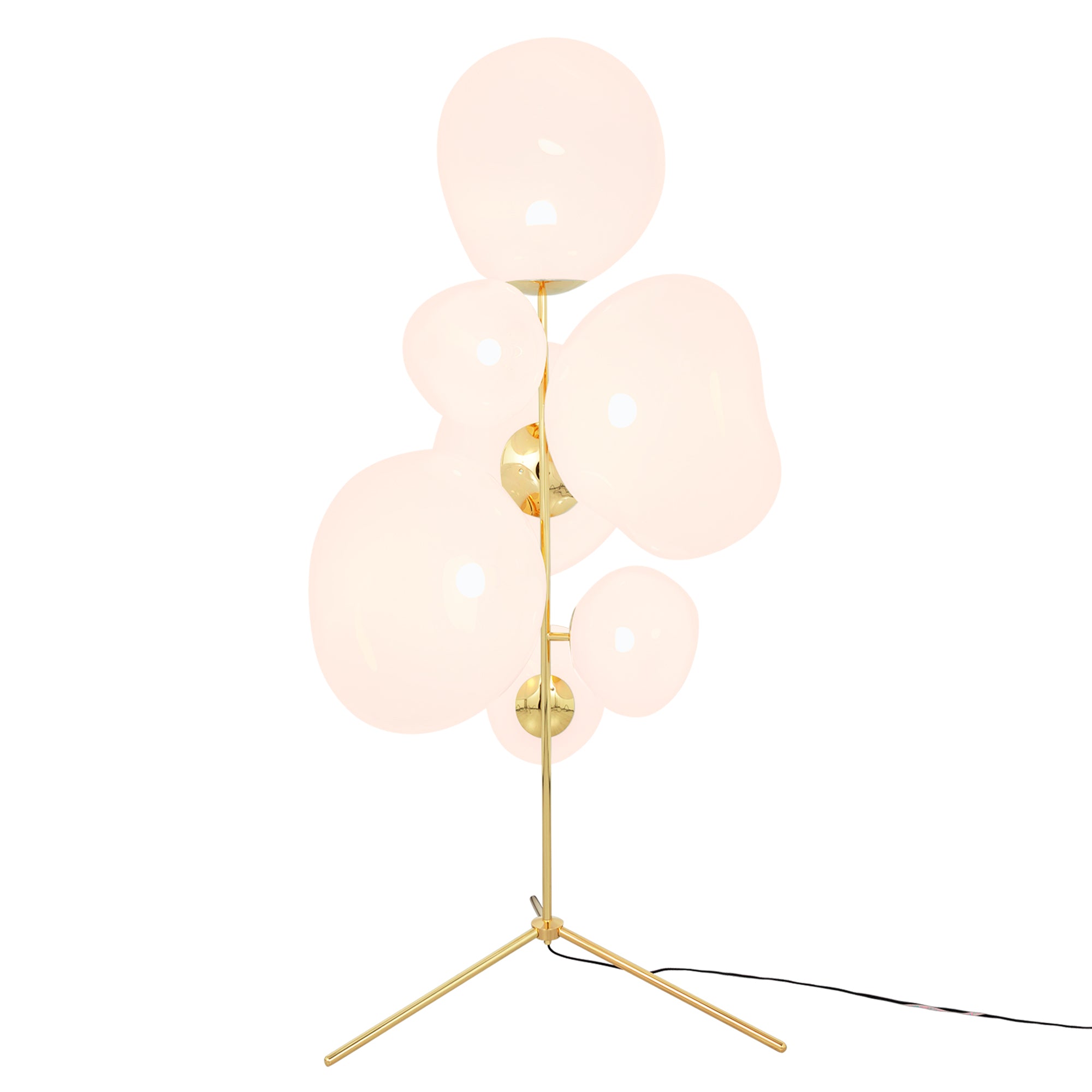 Melt Floor Chandelier: Gold + Opal