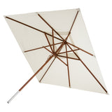 Messina Umbrella: Large + Square + Off-White + Without Base