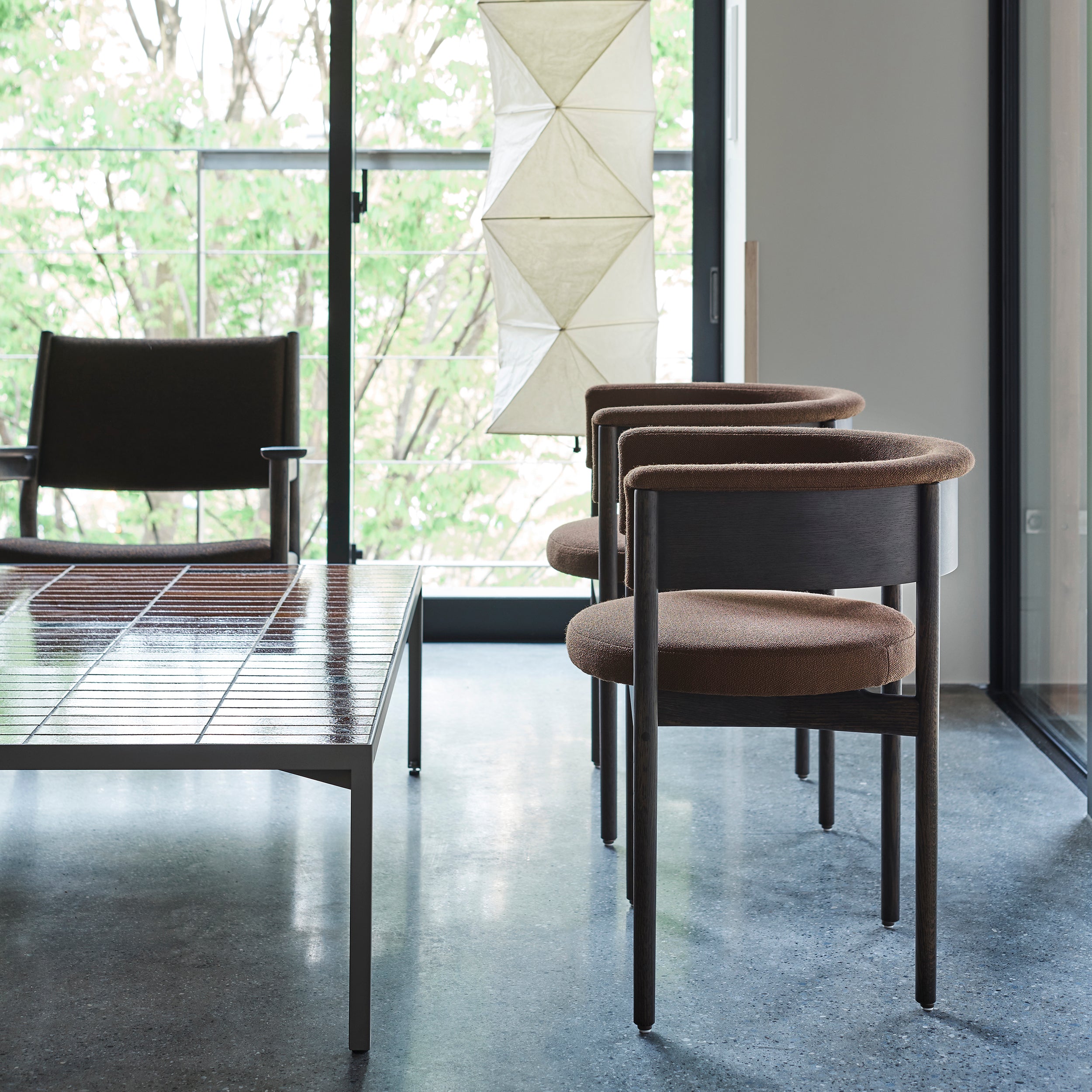 Minatomirai Cafe Side Chair N-SC01: Upholstered + LS