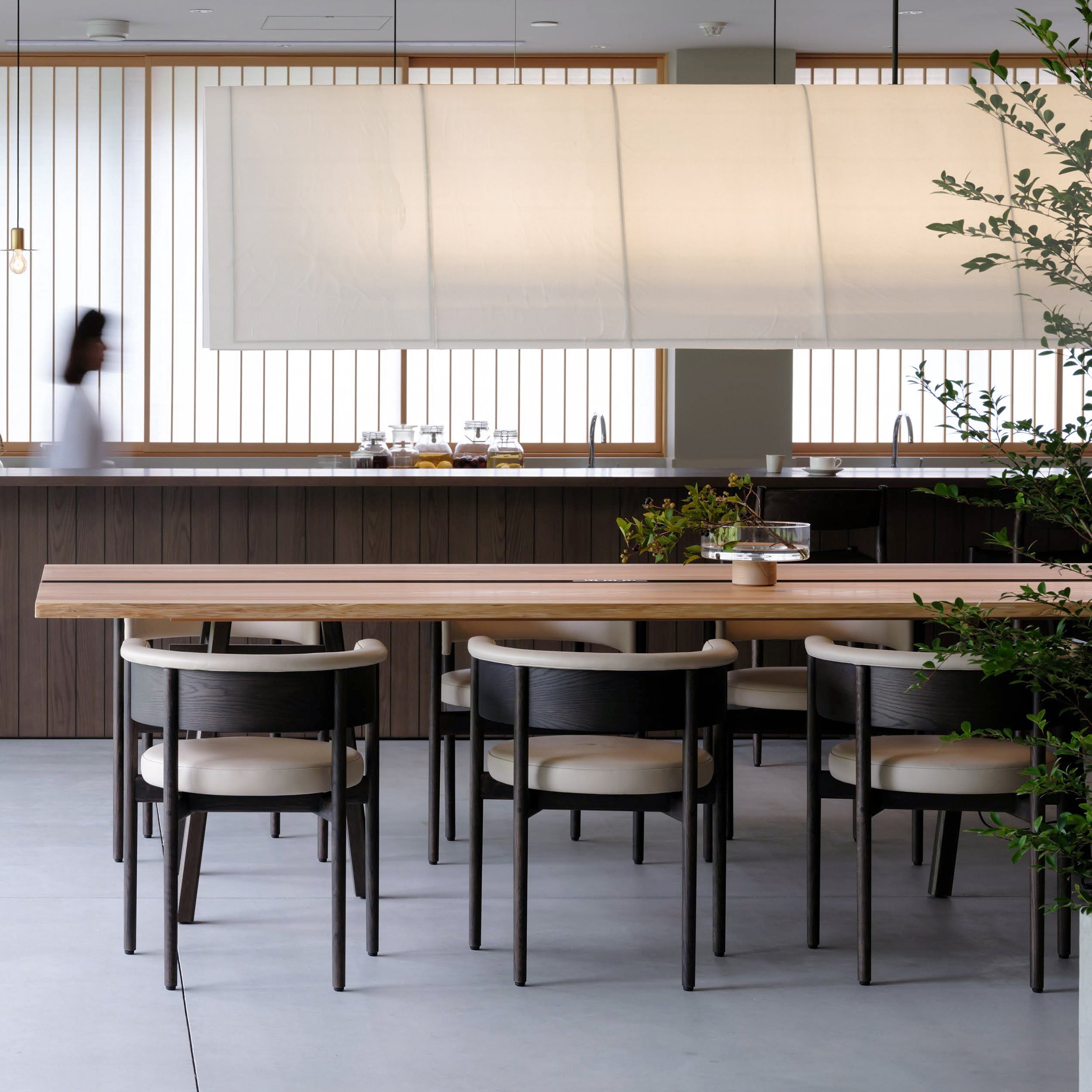 Minatomirai Cafe Side Chair N-SC01: Upholstered + LS