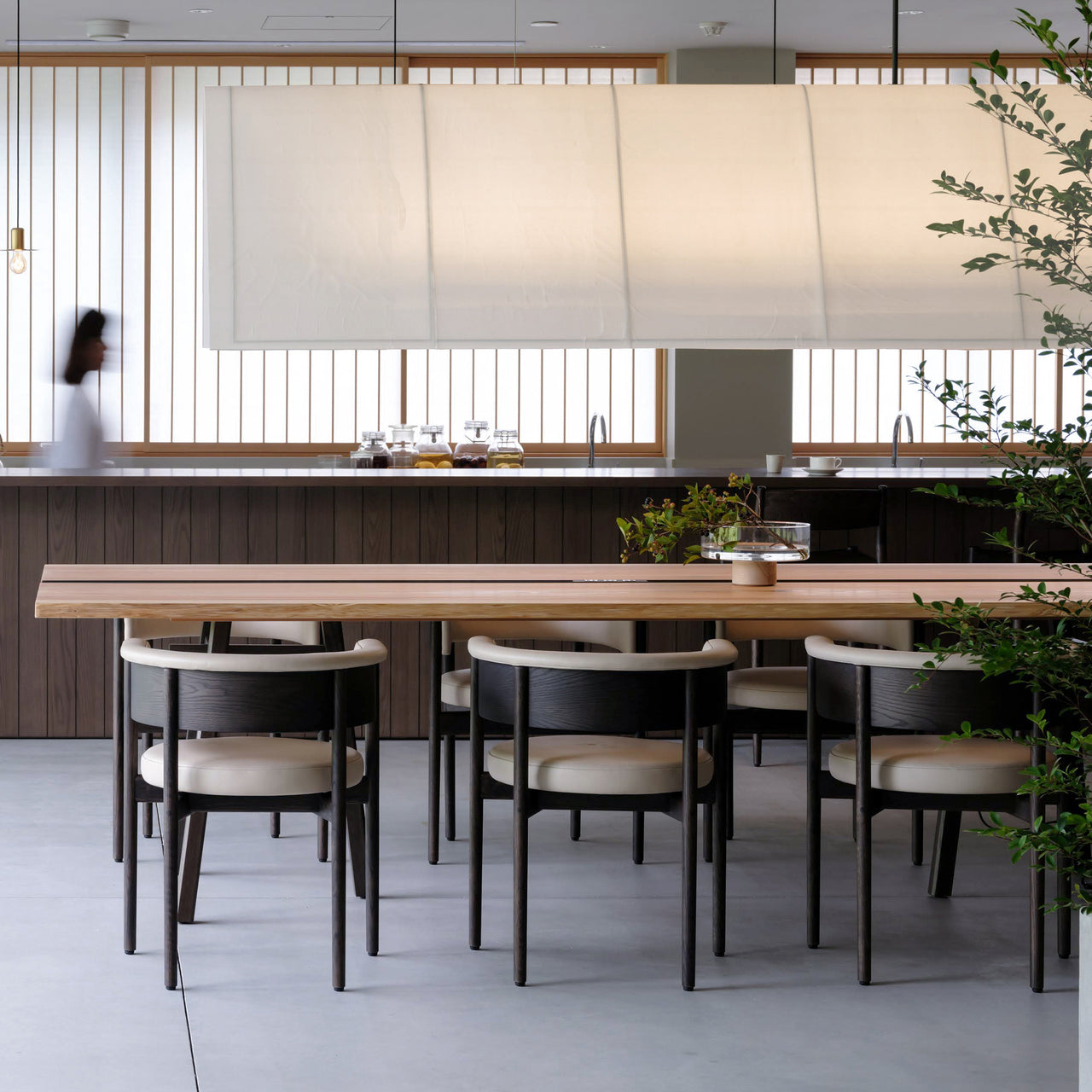 Minatomirai Cafe Side Chair N-SC01: Upholstered + LS