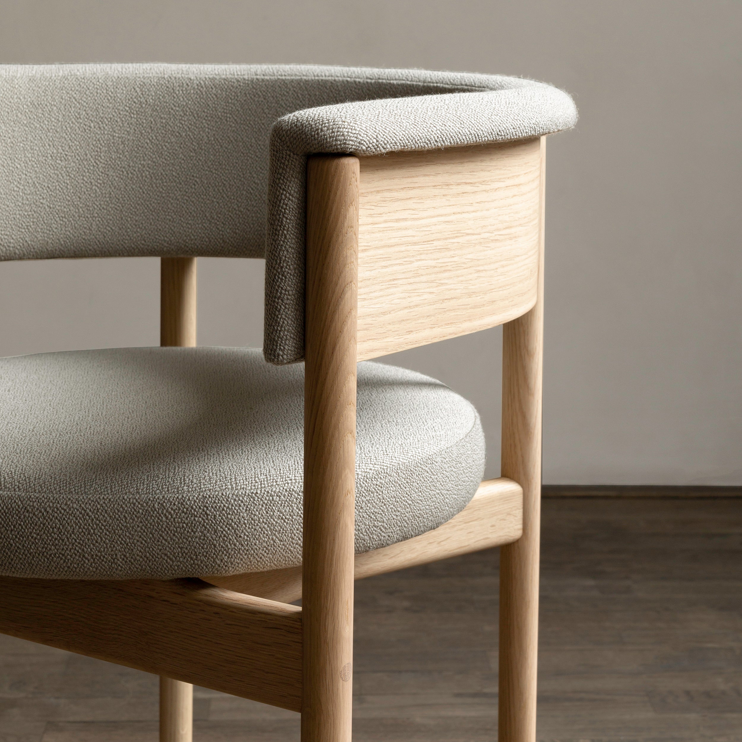 Minatomirai Cafe Side Chair N-SC01: Upholstered + LS