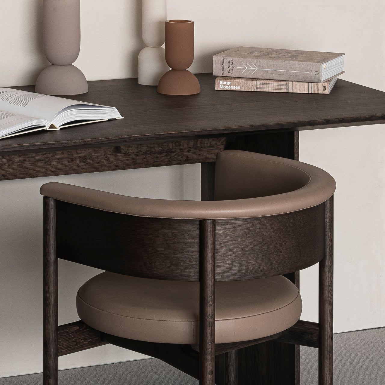 Minatomirai Cafe Side Chair N-SC01: Upholstered + LS