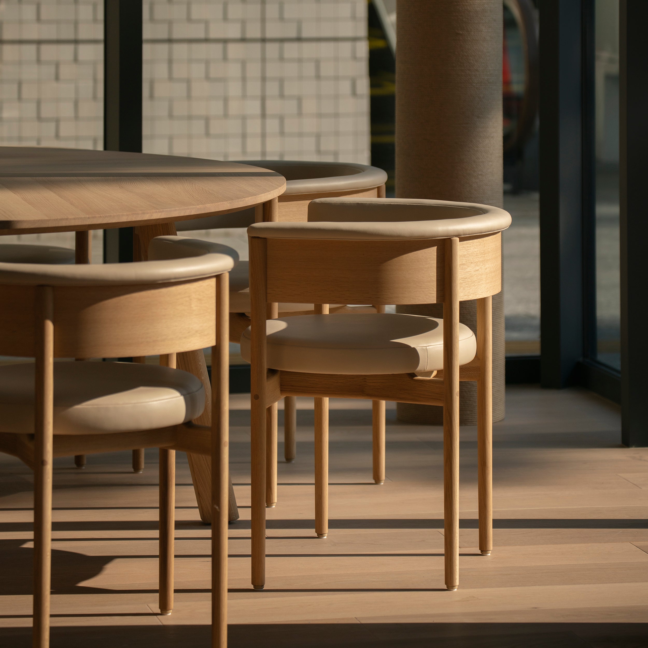 Minatomirai Cafe Side Chair N-SC01: Upholstered + LS