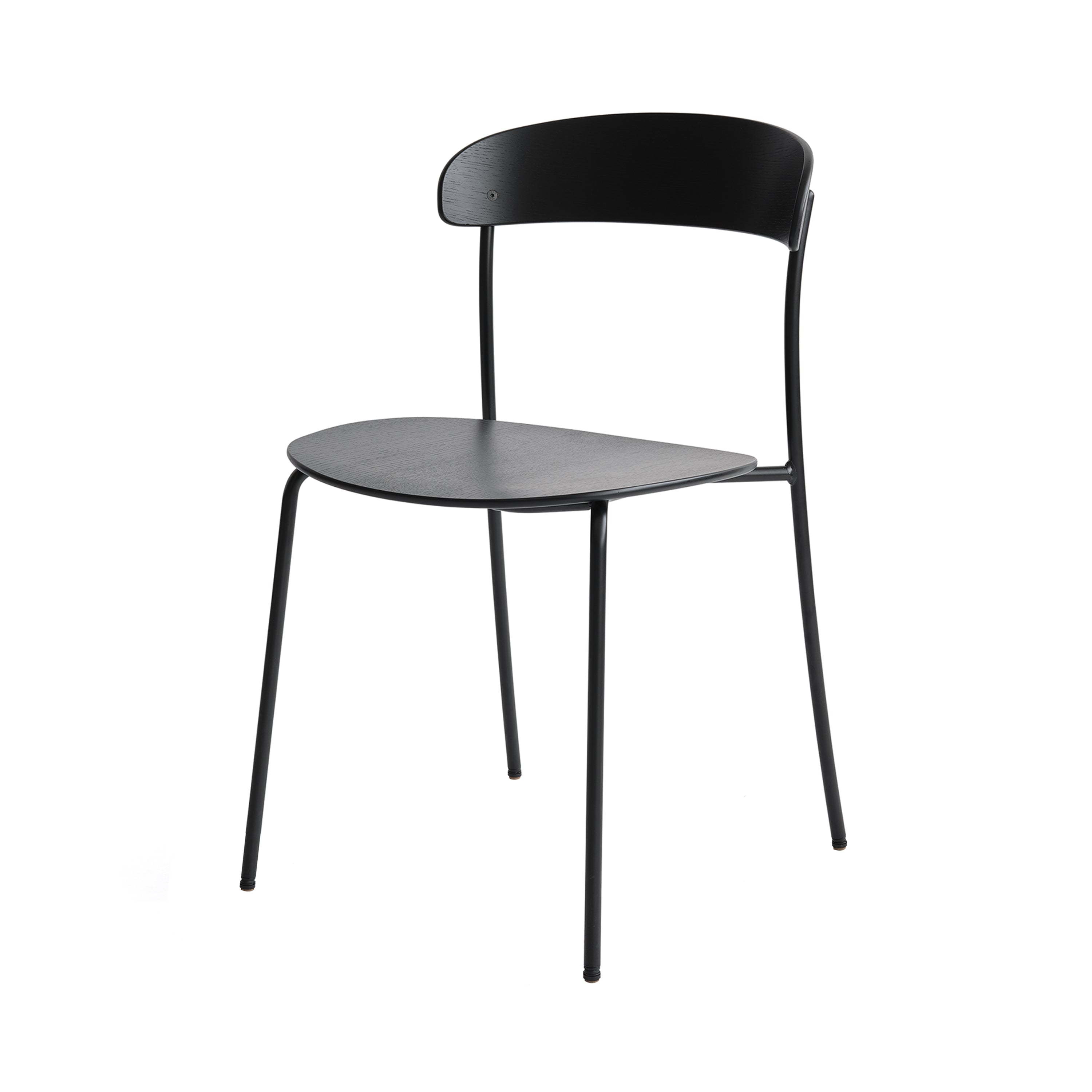 Missing Chair: Black Lacquered Oak + Without Arm