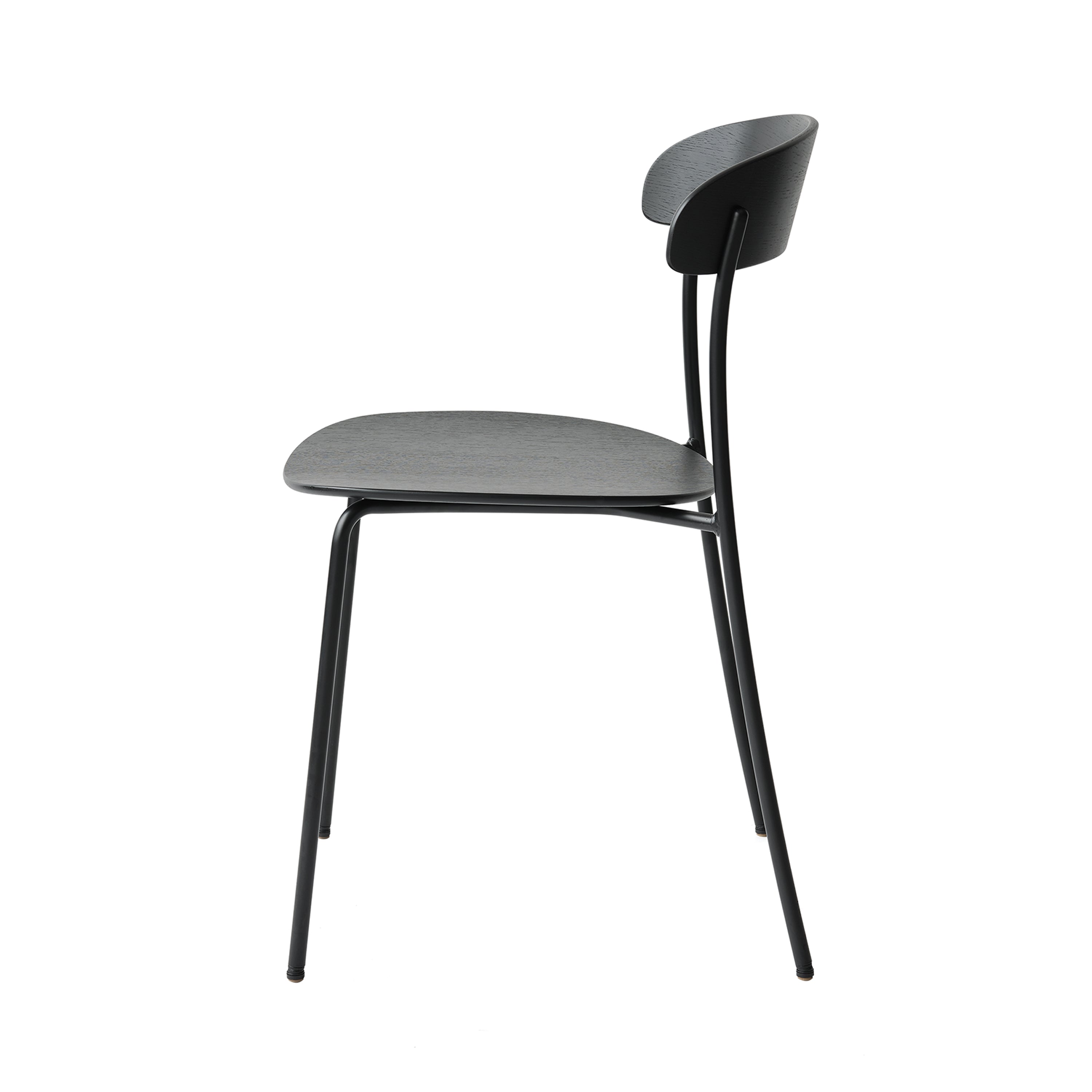 Missing Chair: Black Lacquered Oak + Without Arm