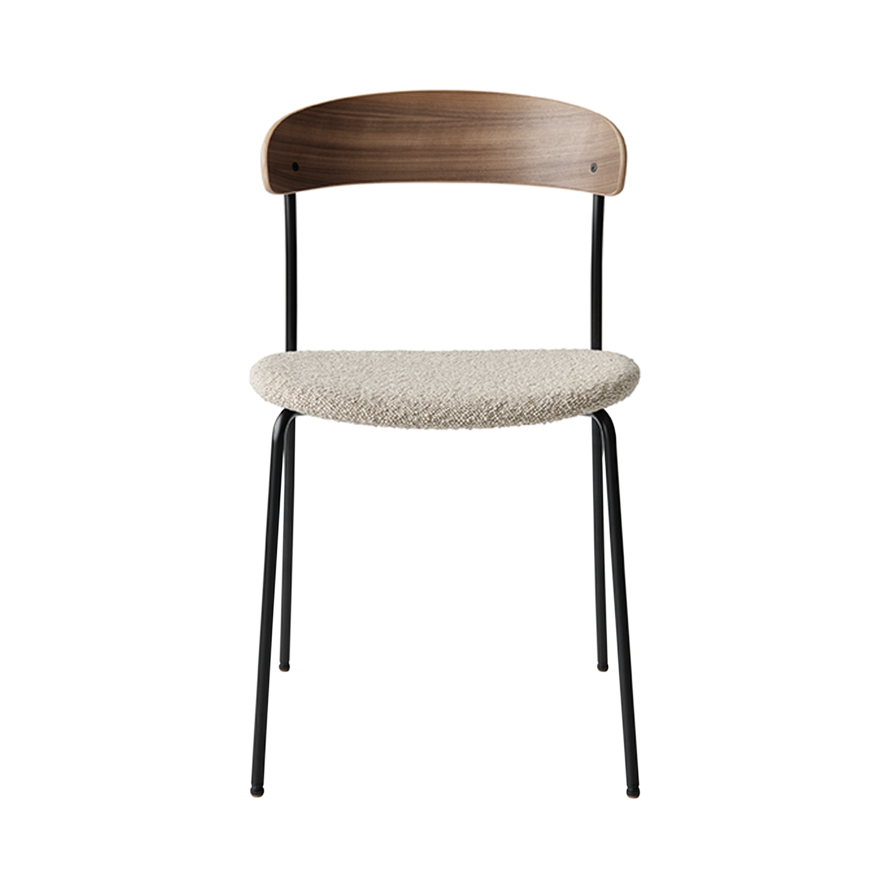 Missing Chair: Upholstered + Lacquered Oak + Without Arm