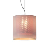 Moaré Pendant Lamp: Large (Double Shade) + White + Red