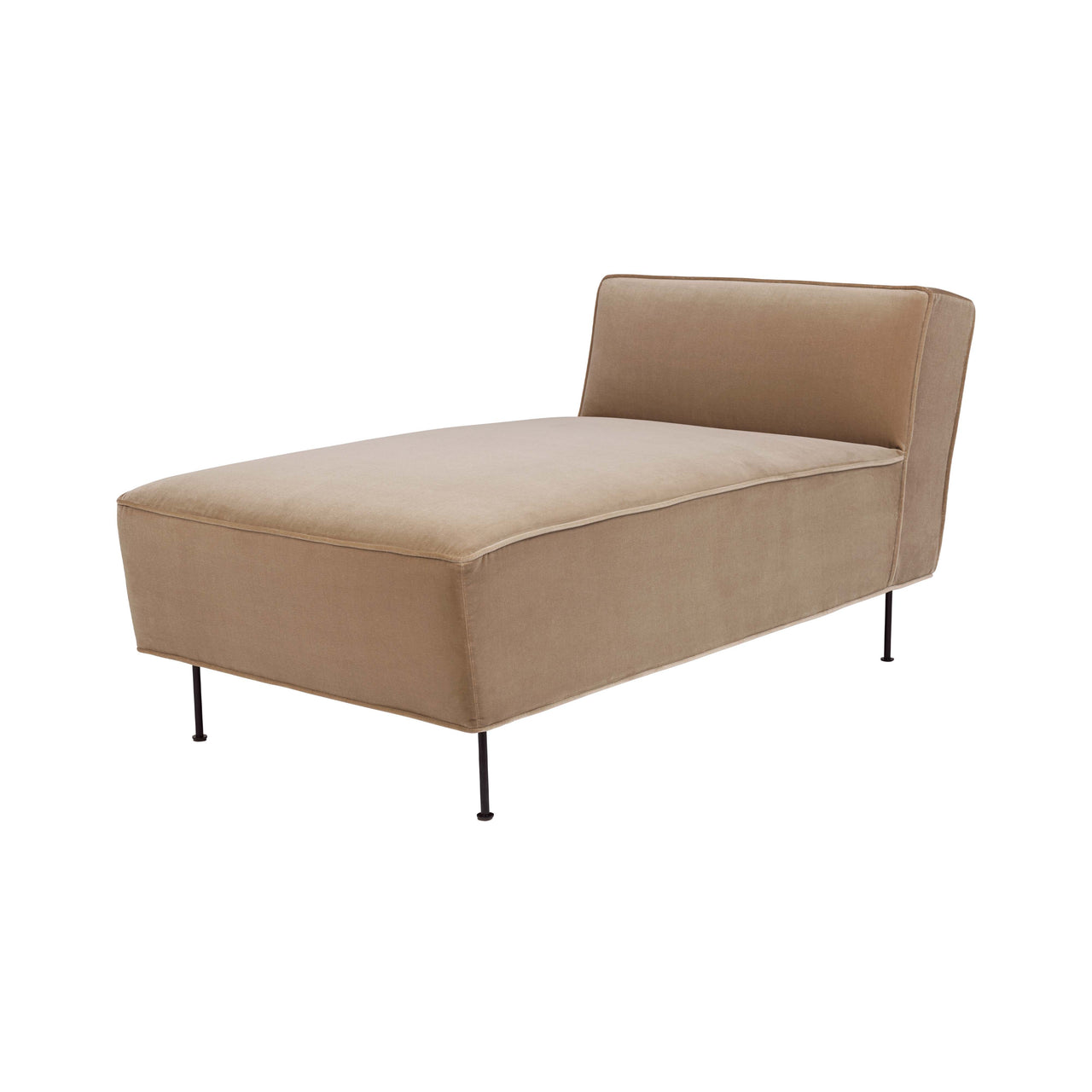 Modern Line Chaise Lounge: Black Semi Matt