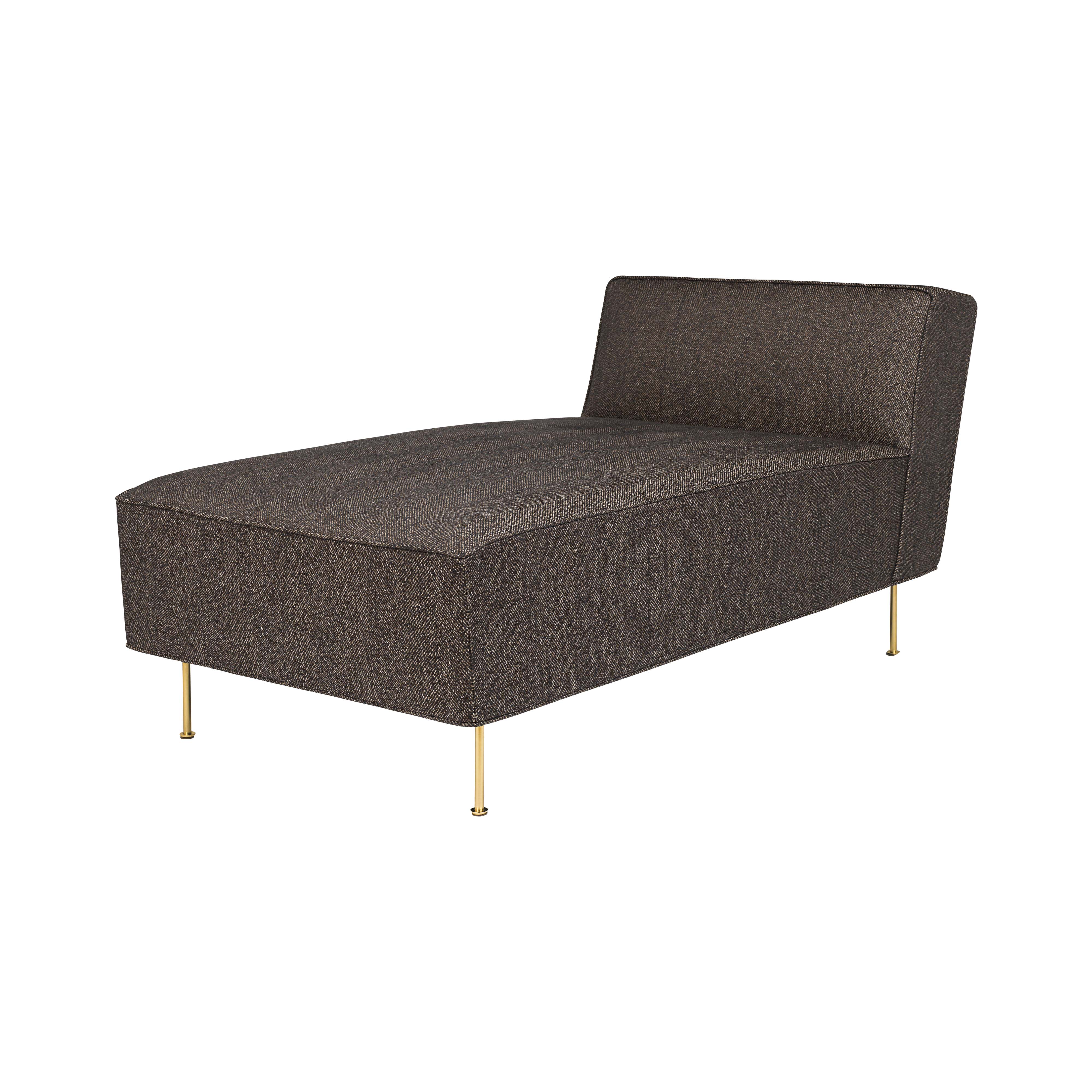 Modern Line Chaise Lounge: Brass Shiny