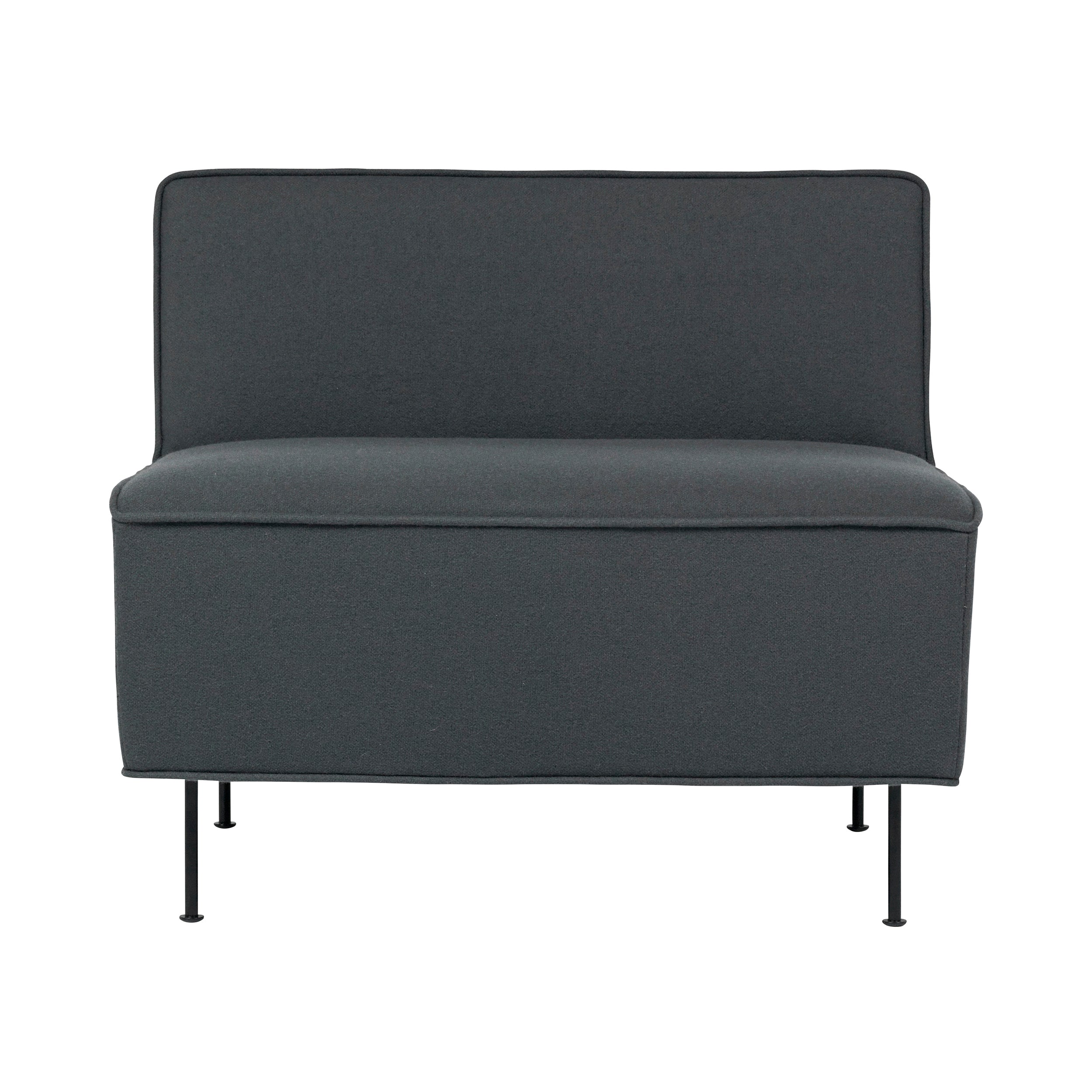 Modern Line Lounge Chair: Low + Black Semi Matt