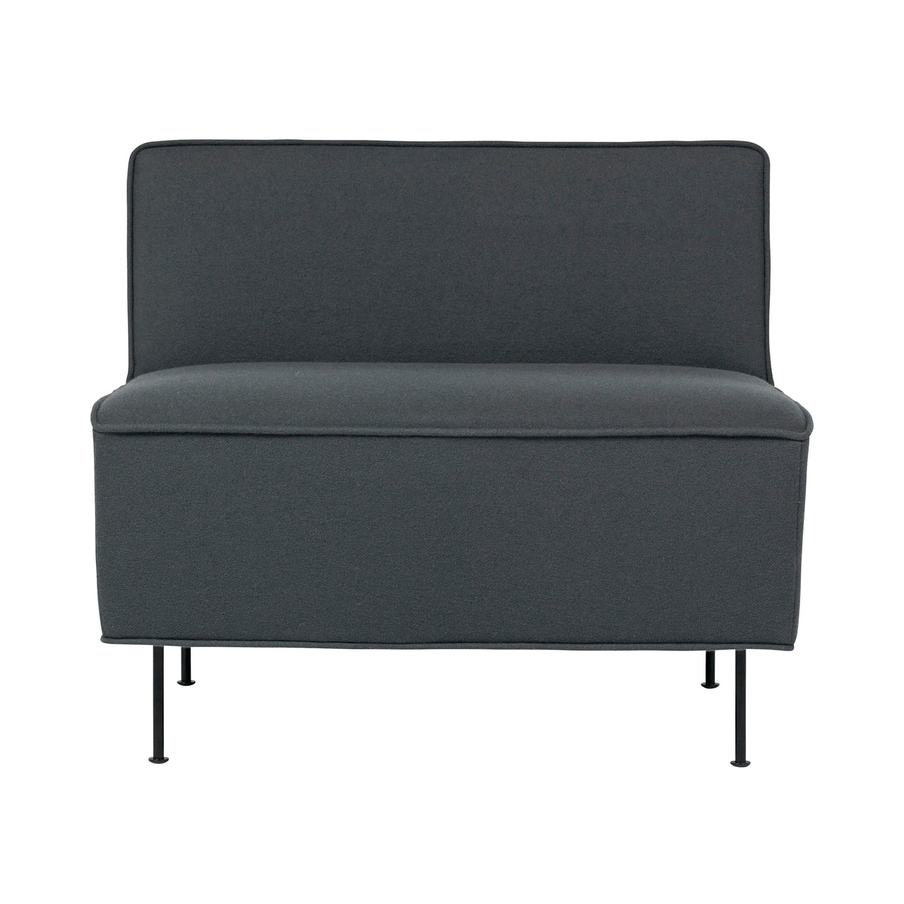 Modern Line Lounge Chair: Low + Black Semi Matt