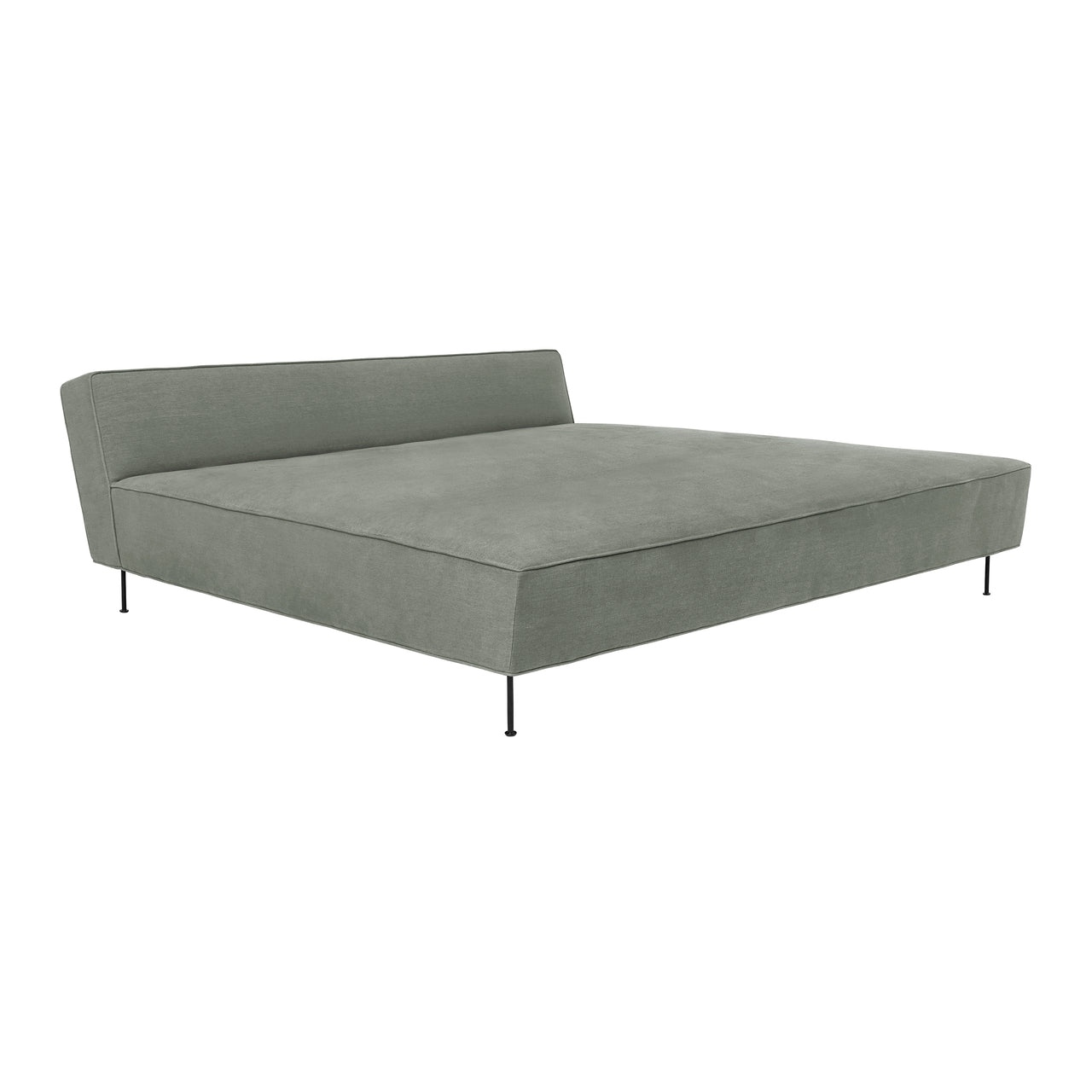 Modern Line Daybed: Black Semi Matt