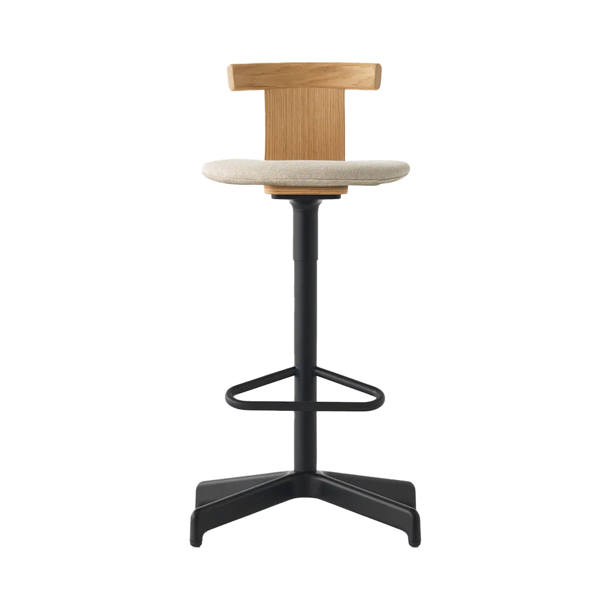 Jiro Bar + Counter Stool: Upholstery + Bar + Natural Oak