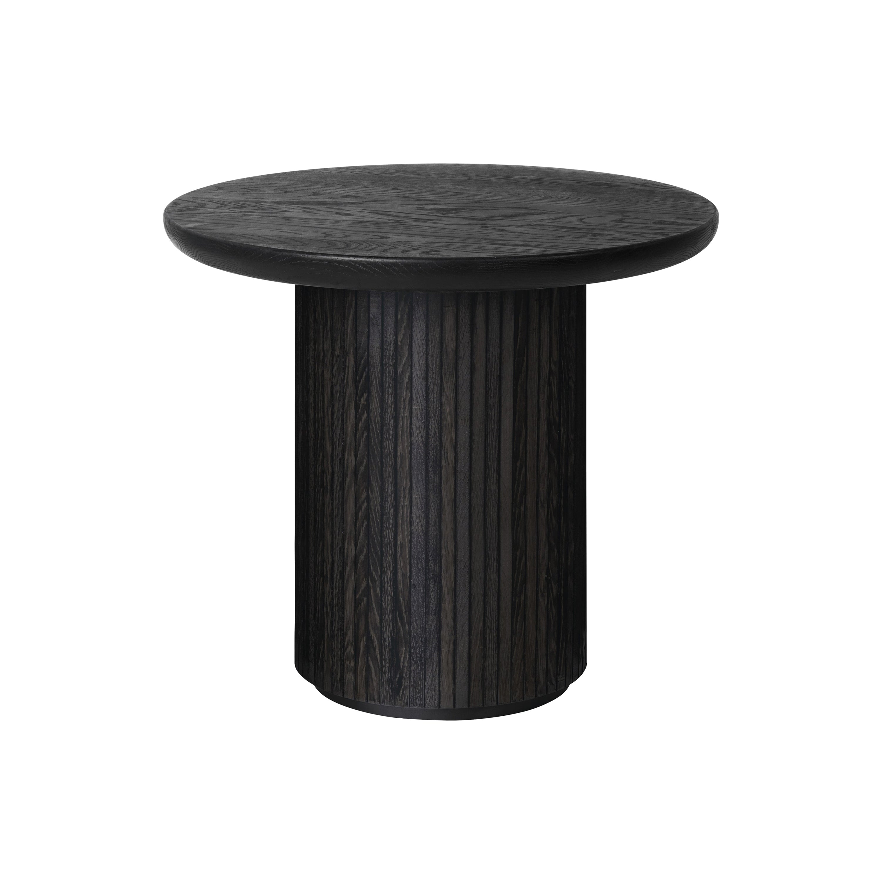 Moon Lounge Table: Brown + Lacquered Black Stained Oak