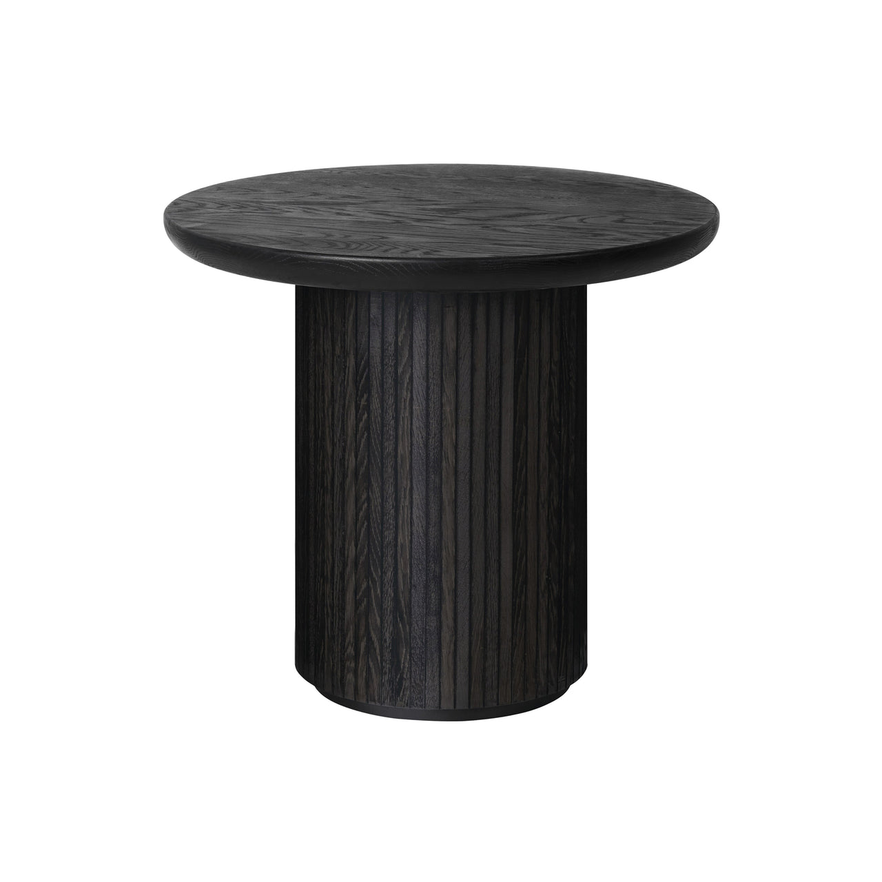 Moon Lounge Table: Brown + Lacquered Black Stained Oak
