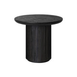 Moon Lounge Table: Brown + Lacquered Black Stained Oak