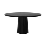 Container Round Table: Large + Bodhi Cover + Black Stained + Black