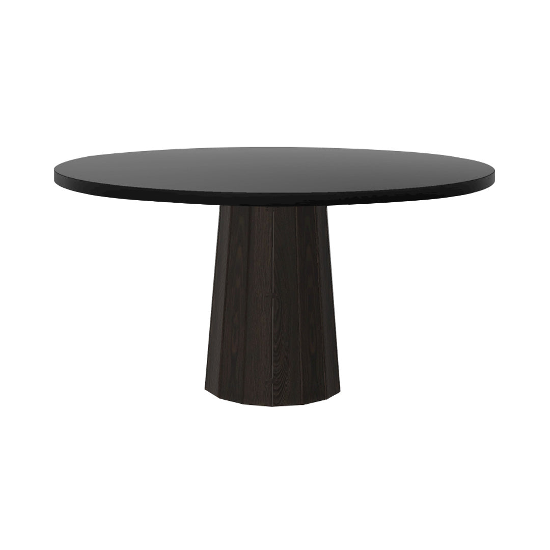 Container Round Table: Large + Bodhi Cover + Black Stained + Grey