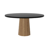 Container Round Table: Large + Bodhi Cover + Black Stained + Natural Oil