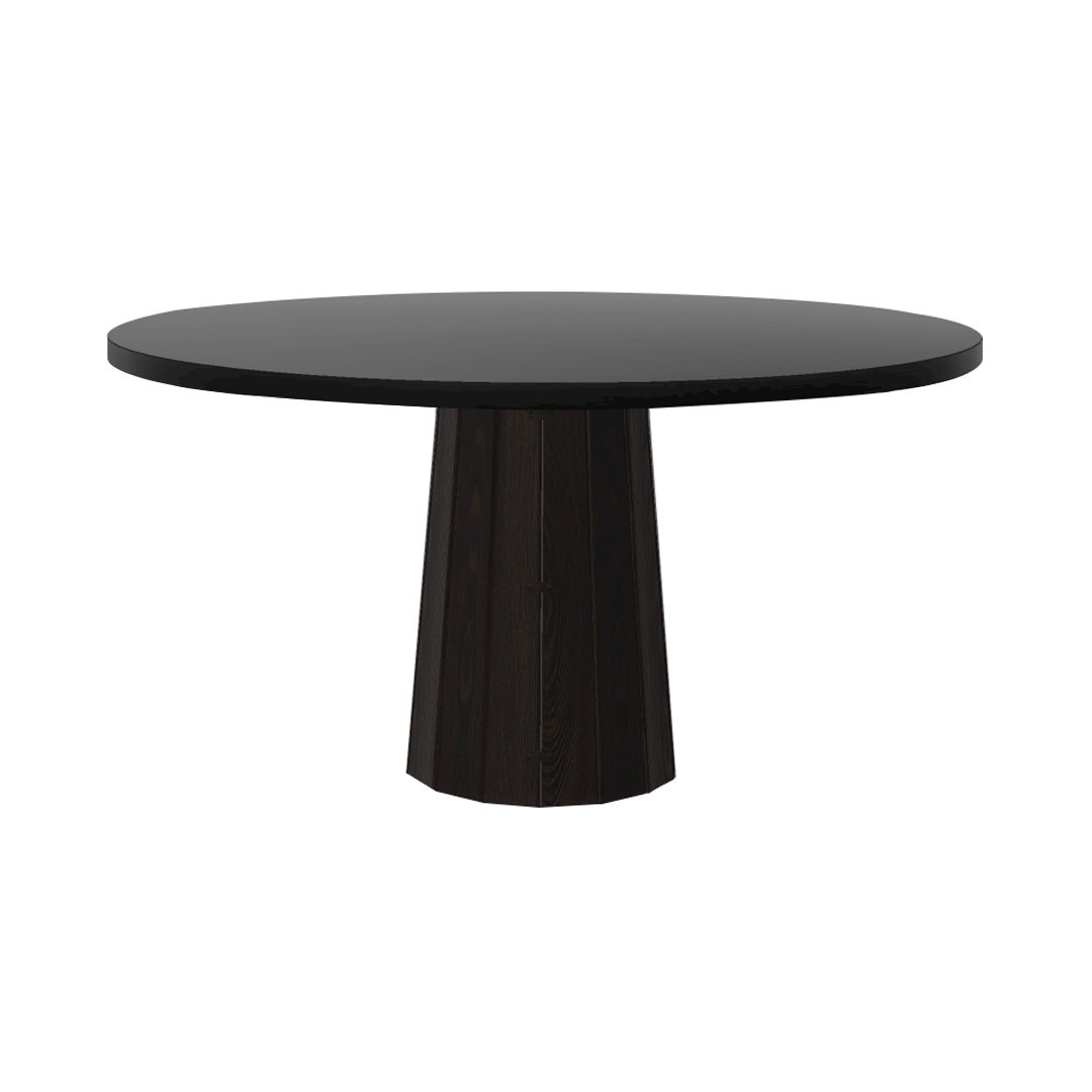 Container Round Table: Large + Bodhi Cover + Black Stained + Wenge