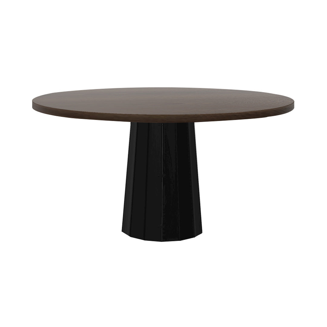 Container Round Table: Large + Bodhi Cover + Cinnamon Stained + Black