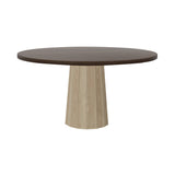 Container Round Table: Large + Bodhi Cover + Cinnamon Stained + White Wash