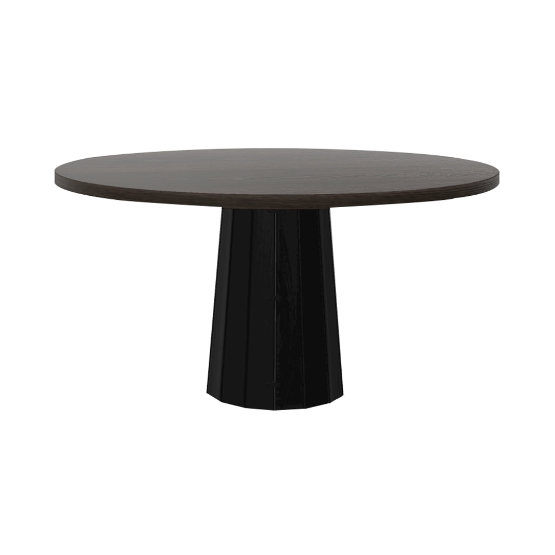Container Round Table: Large + Bodhi Cover + Grey stained + Black