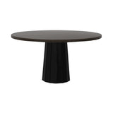 Container Round Table: Large + Bodhi Cover + Grey stained + Black