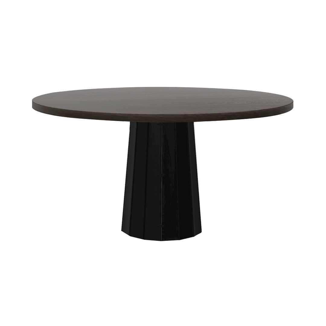 Container Round Table: Large + Bodhi Cover + Grey stained + Black