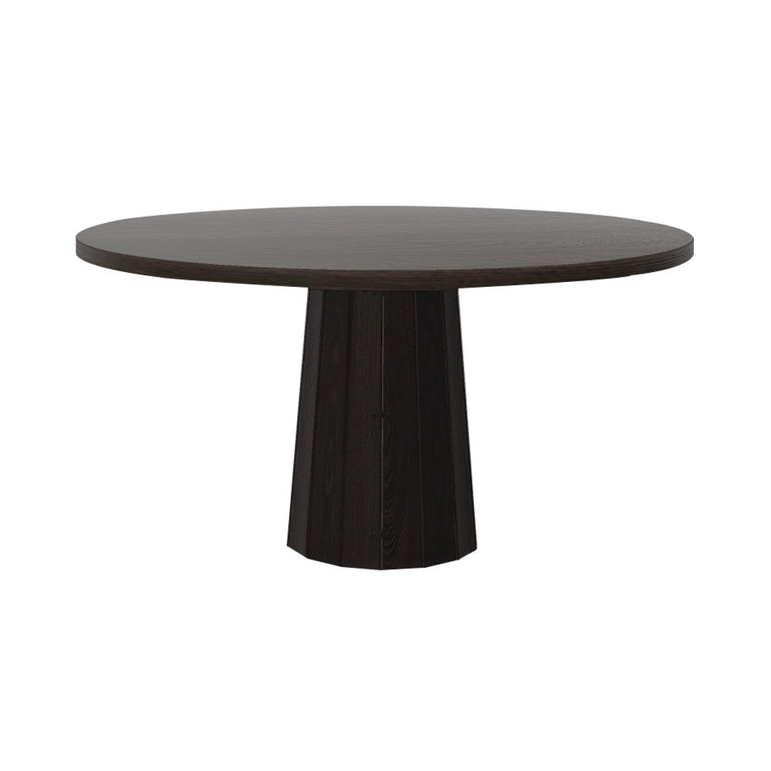 Container Round Table: Large + Bodhi Cover + Grey stained + Wenge