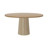 Container Round Table: Large + Bodhi Cover + Natural Oil + White Wash