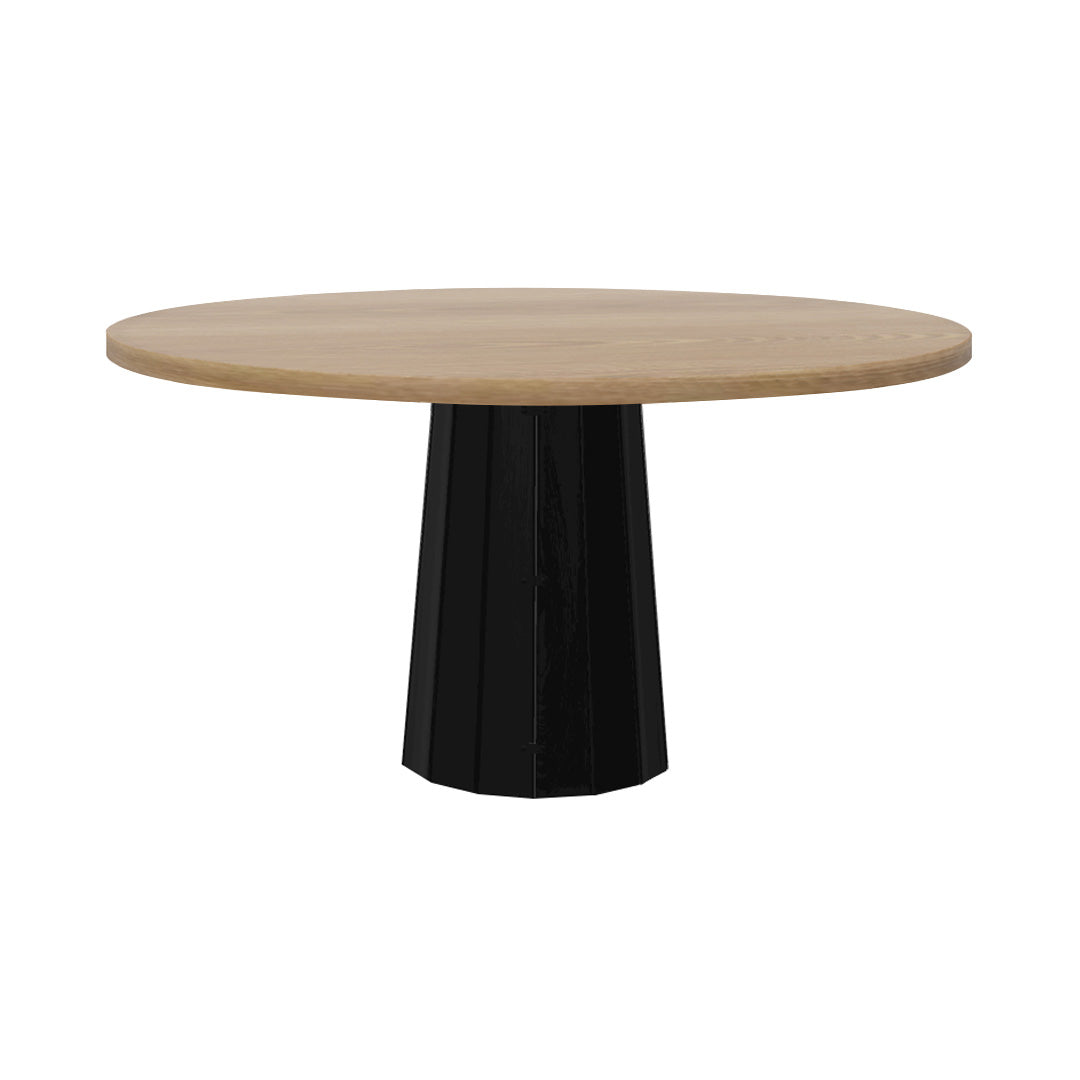 Container Round Table: Large + Bodhi Cover + Natural Oil + Black