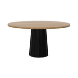 Container Round Table: Large + Bodhi Cover + Natural Oil + Black