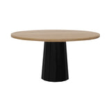 Container Round Table: Large + Bodhi Cover + Natural Oil + Black
